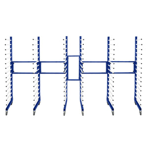 Carrello per Asciugatura Vernici a Spruzzo Combinato x 3 con 4 ruote resistenti 375 kg di capacità