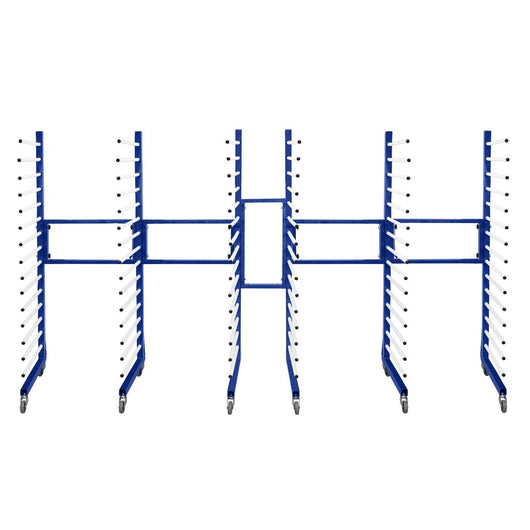 Carrello per Asciugatura Vernici a Spruzzo Combinato x 3 con 4 ruote resistenti 375 kg di capacità