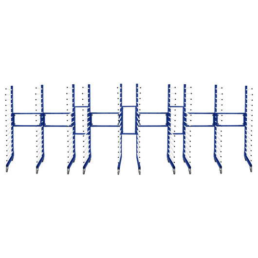 Carrello per Asciugatura Vernici a Spruzzo Combinato x 5 con 4 ruote resistenti 375 kg di capacità