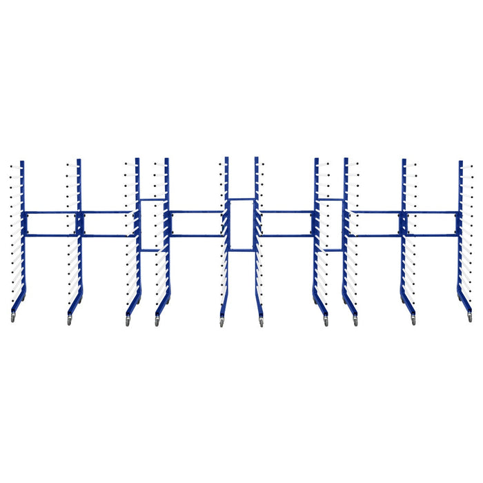 Carrello per Asciugatura Vernici a Spruzzo Combinato x 5 con 4 ruote resistenti 375 kg di capacità