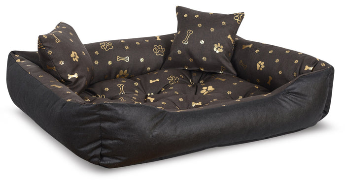 AIO FACTORY Cuccia per cani 75x65 cm impermeabile Golden Bones Cuscino per cani