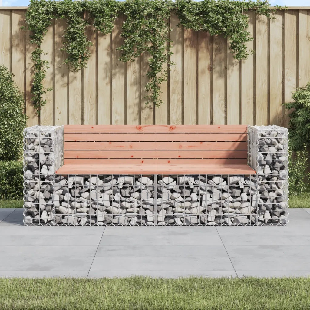 Panchina Giardino | Panca da Giardino Design Gabbione 184x71x65,5 cm Massello Douglas