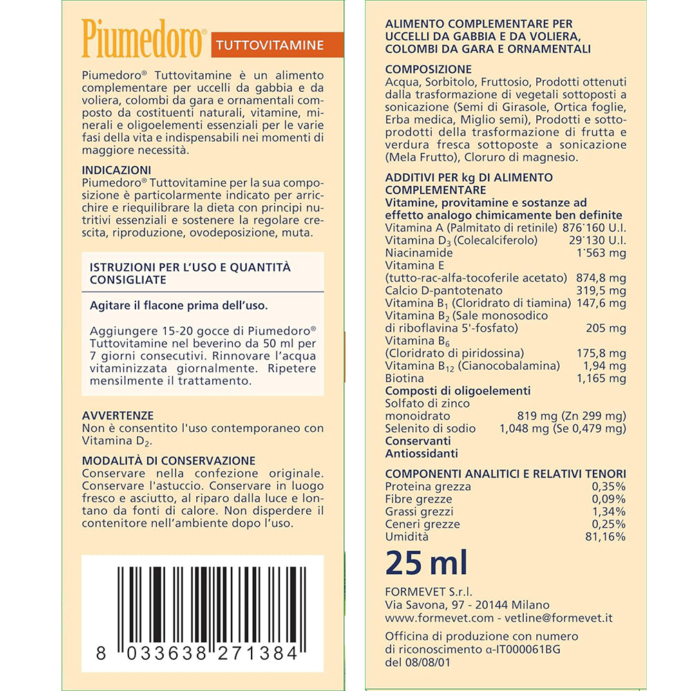 Piumedoro Tuttovitamine 25 ml