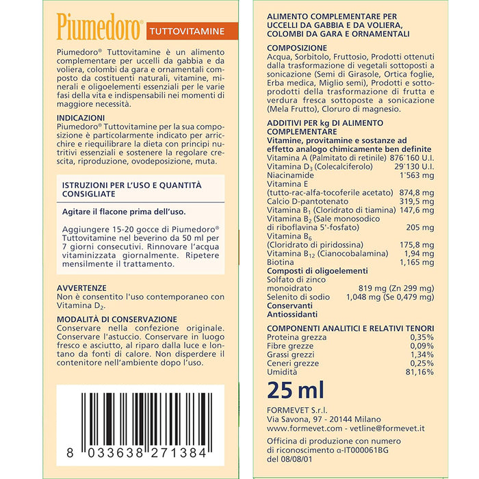 Piumedoro Tuttovitamine 25 ml
