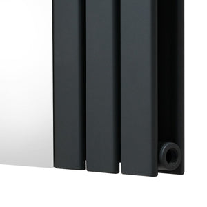 Radiatore a Specchio a Doppia Colonna Verticale Grigio Antracite 1800mm x 425mm