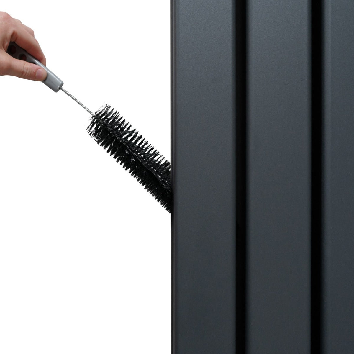 Radiatore a Specchio a Doppia Colonna Verticale Grigio Antracite 1800mm x 425mm