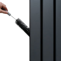 Radiatore a Specchio a Doppia Colonna Verticale Grigio Antracite 1800mm x 425mm