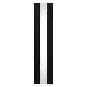 Radiatore a Specchio a Doppia Colonna Verticale Nero 1800mm x 425mm