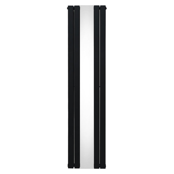 Radiatore a Specchio a Doppia Colonna Verticale Nero 1800mm x 425mm
