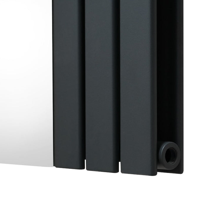 Radiatore a Specchio a Doppia Colonna Verticale Grigio Antracite 1800mm x 565mm