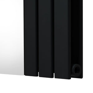 Radiatore a Specchio a Doppia Colonna Verticale Nero 1800mm x 565mm