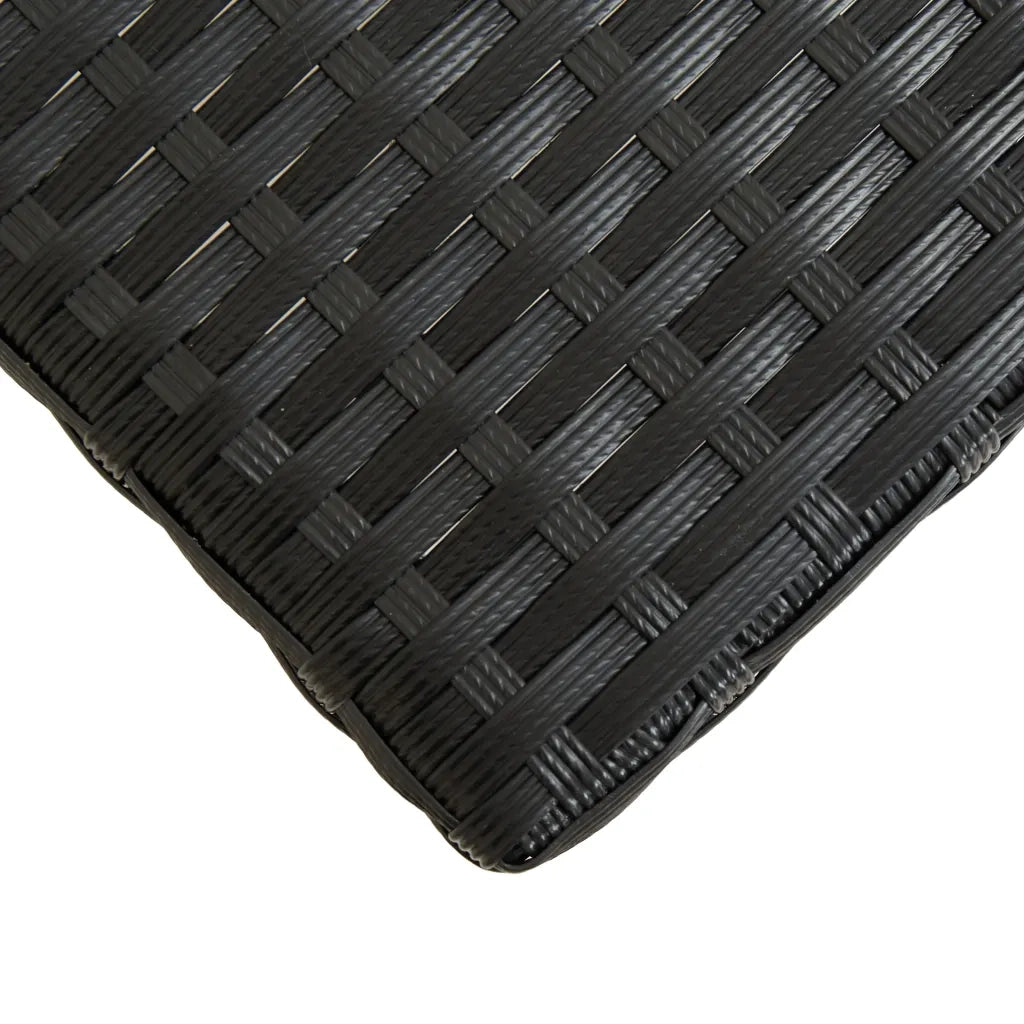 Panca da Giardino 80 cm in Polyrattan Nero 46486