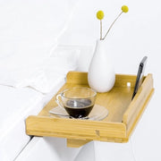 Scaffale per letto - Pannello di bambù per letto - Per libri, telefono e caricatore - Comodino - Pannello per letto
