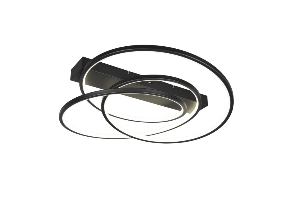 Plafoniera LED DARVIN Trio nera opaca dimmerabile 34W