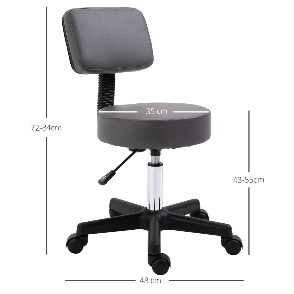 Sgabello ergonomico regolabile in altezza girevole 360¡ã ¨C zephmum ¨C Grigio, tessuto sintetico