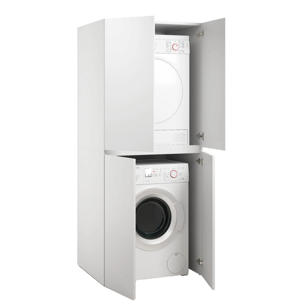 Flagler, Armadio Multiuso Grande un Ripiano Made in Italy, 70x195h cm Bianco