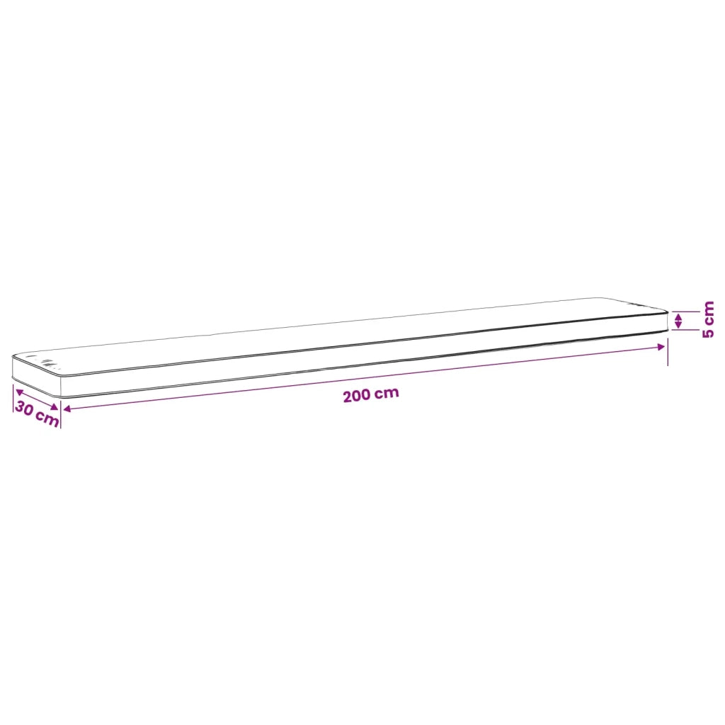 Cuscino per Panchina a 1 Pezzo VUGHT 100% Poliestere Nero 950966