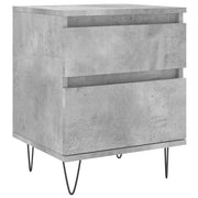 Comodino | Armadio da Notte | Mobiletto da notte Grigio Cemento 40x35x50 cm in Legno Multistrato