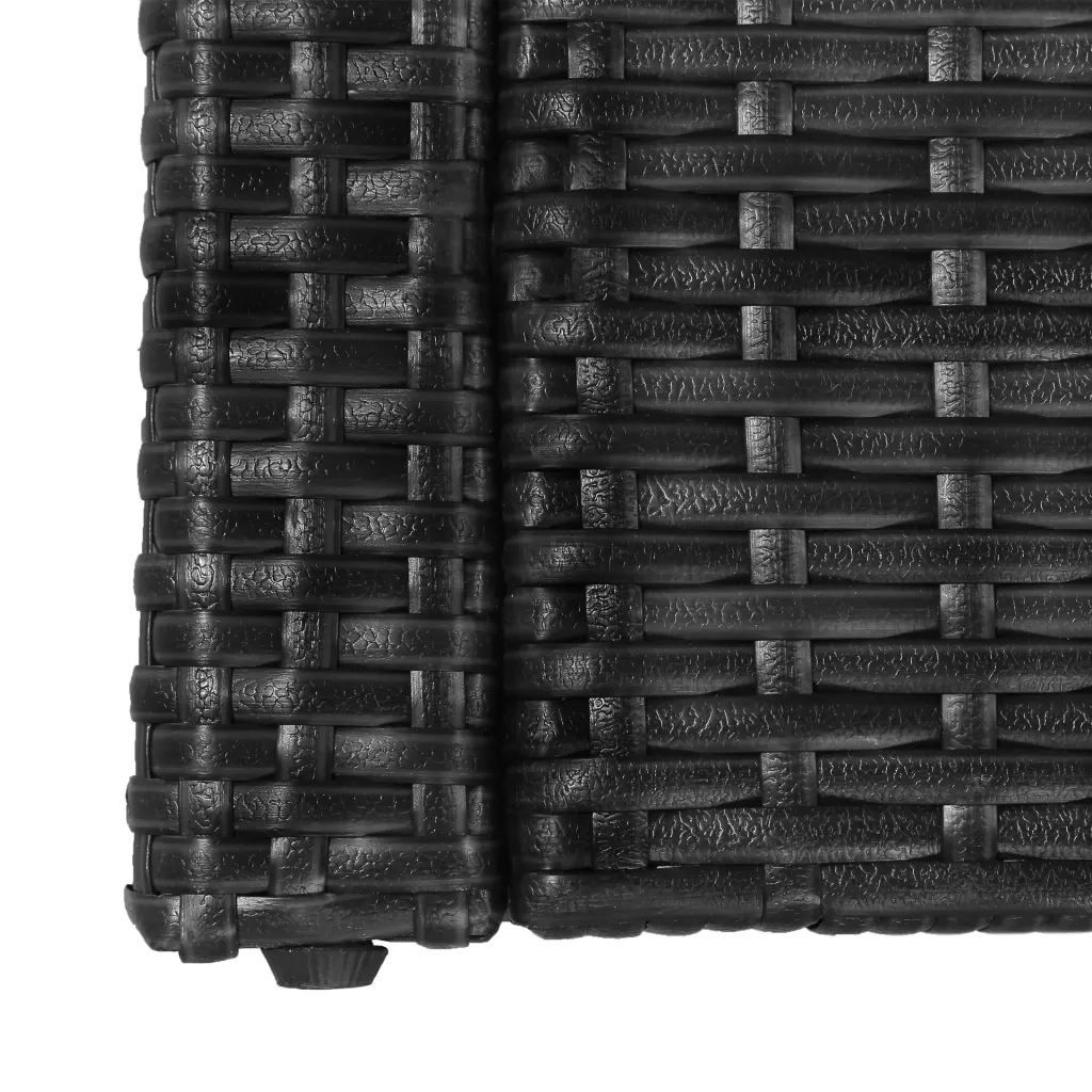 Set Divani da Giardino 5 pz con Cuscini in Polyrattan Nero 43972