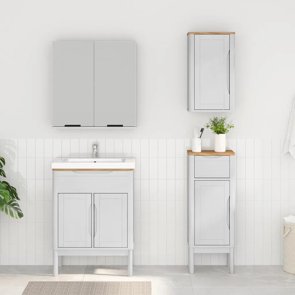 Set di mobili per il bagno con cassetto FLORO 3 pcs Bianco 3385884