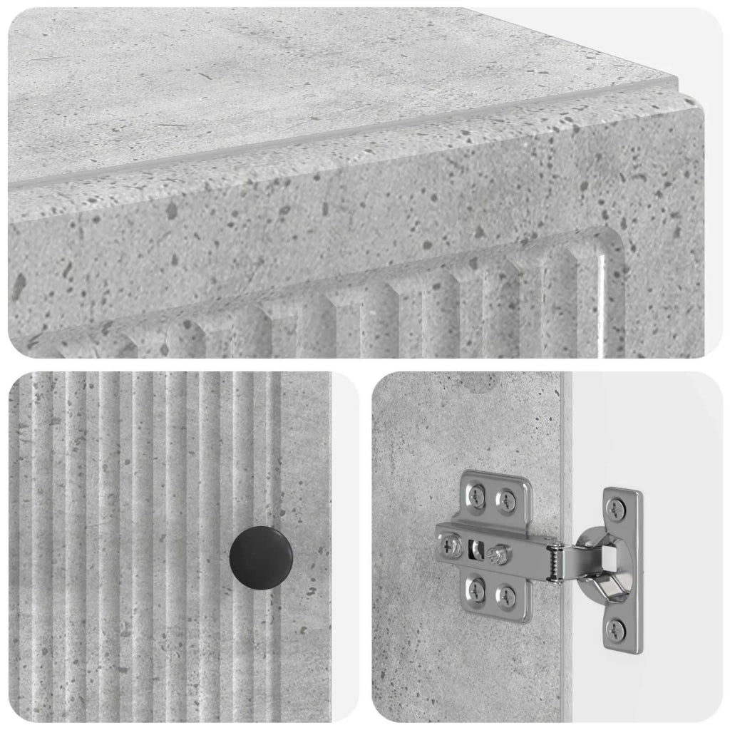 Mobiletto da Bagno EDE Grigio Cemento 30 x 31 x 80 cm 895948