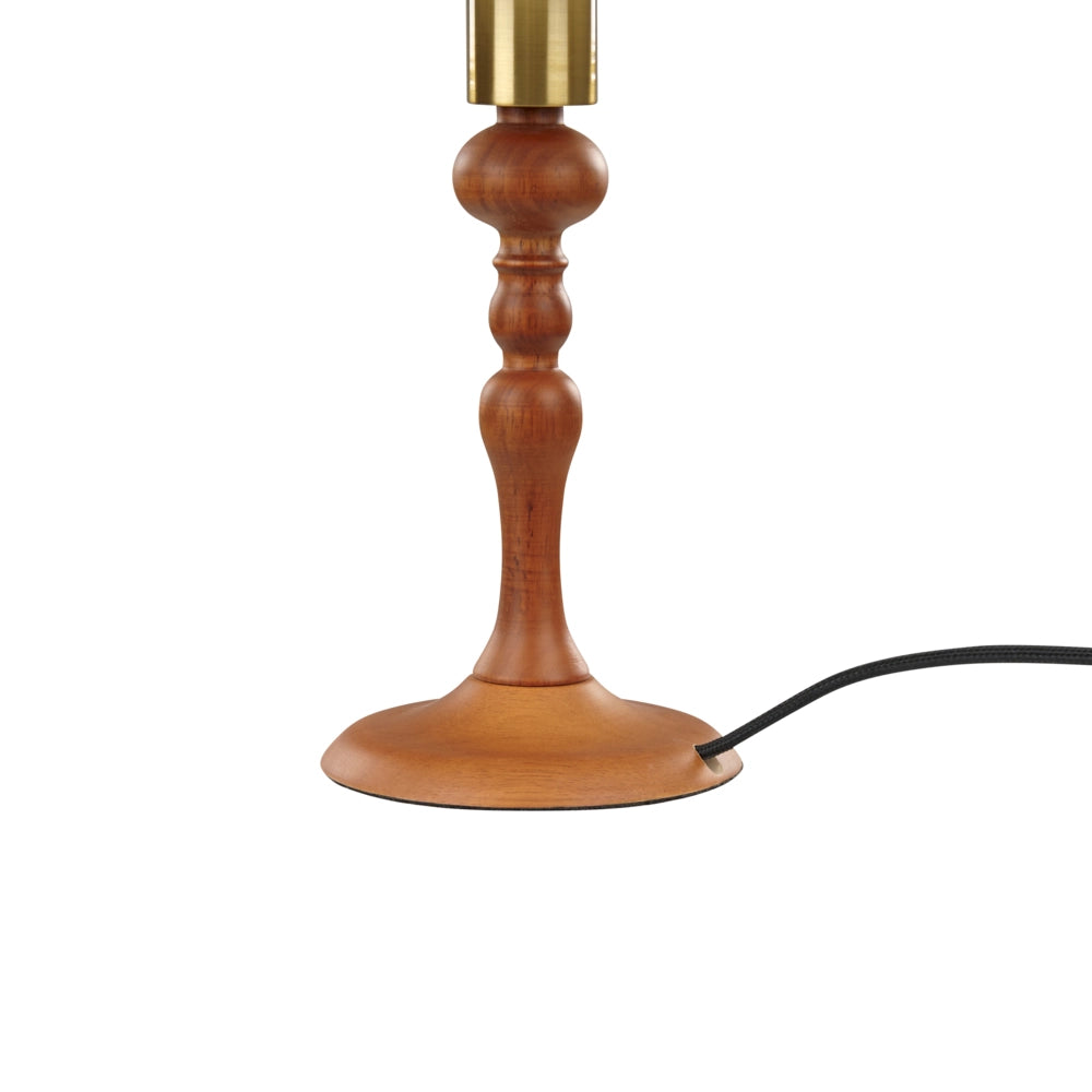 Lampada da tavolo elegante in legno scuro 39 cm stile retrò elegante glamour