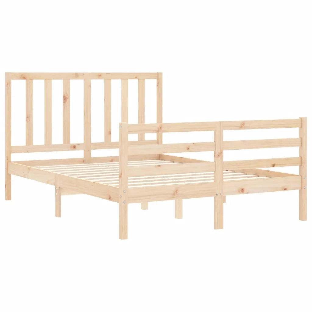 Giroletto con Testiera Small Double-Struttura Letto in Legno Massello 744345