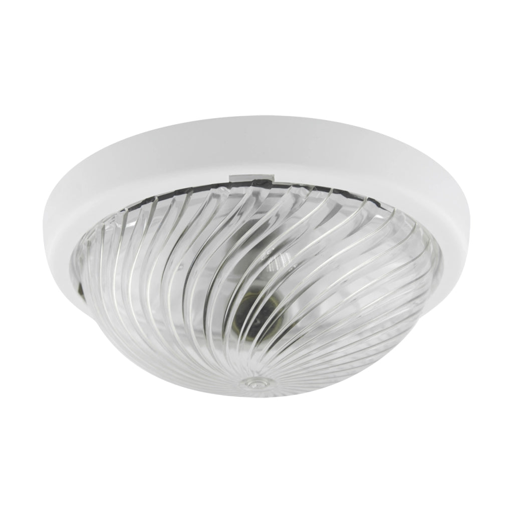 Plafoniera esterna tonda Ø25cm bianca E27 IP44 Struhm WIR