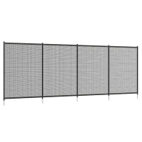 Recinzione Barriera di Sicurezza per Piscina a Rete, Set di 4 Pannelli, 365L x 126H cm, Nero