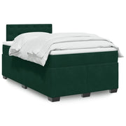 vidaXL Giroletto a Molle con Materasso Verde Scuro 140x190 cm Velluto