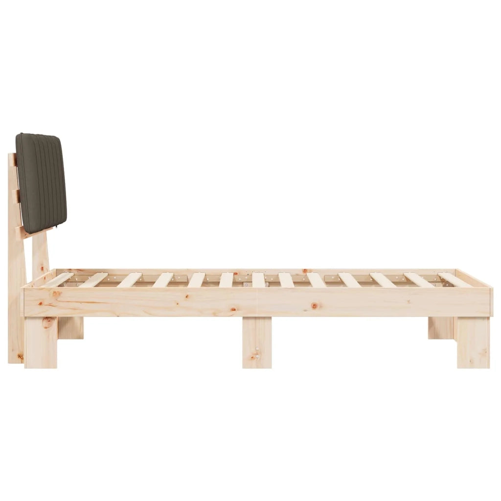 Letto con Testiera Rivestita Talpa 90 x 200 cm Pino massello 877517