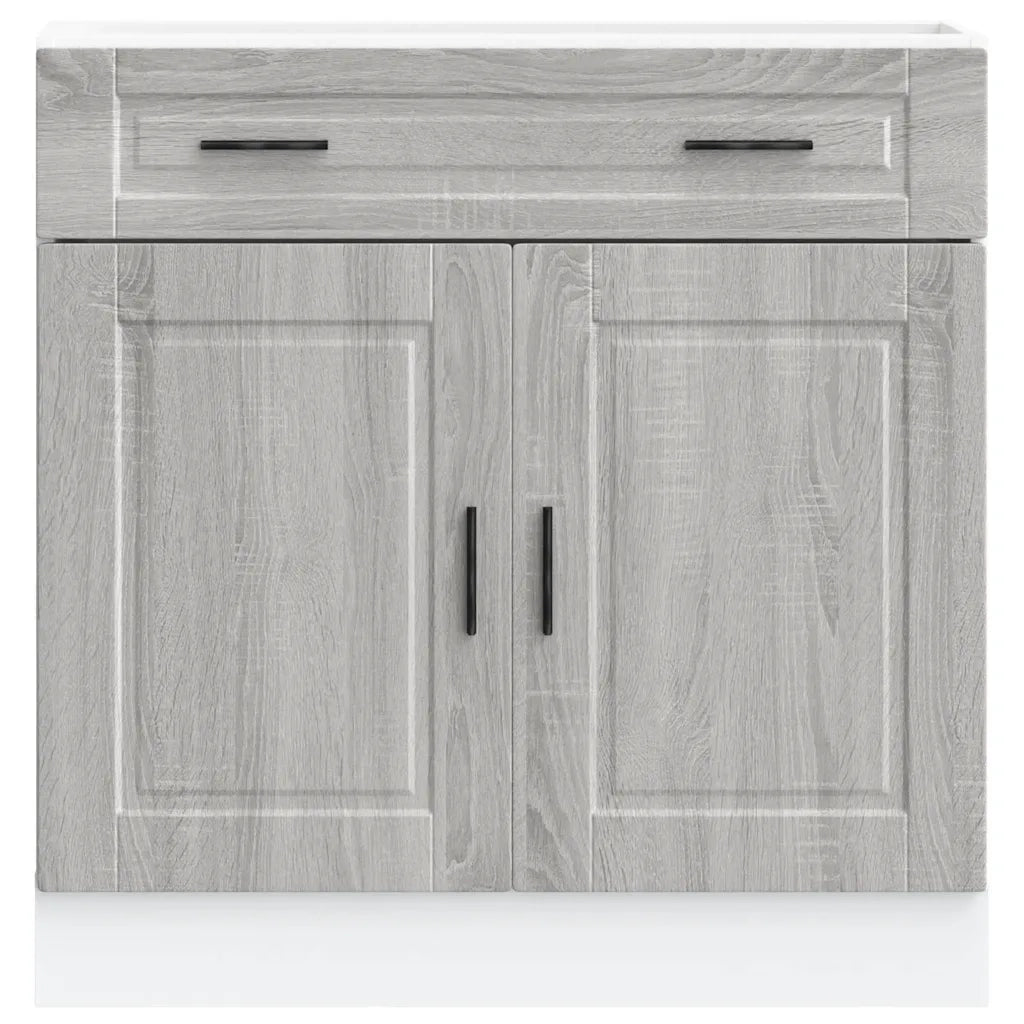 Mobile da cucina Sonoma grigio con spazio ottimizzato per riporre gli oggetti 80 x 46 x 81,5 cm legno composito grigio 02_0050288
