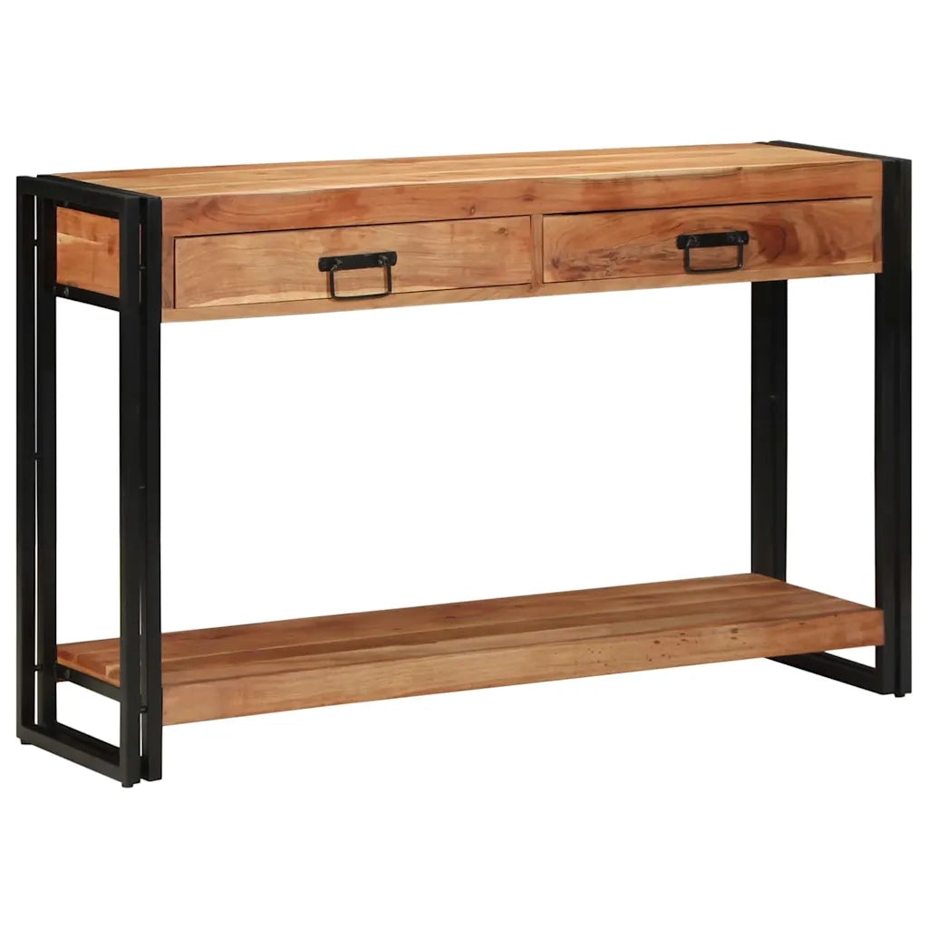 Tavolo consolle con cassetto Marrone Legno di Acacia Massello 4102734