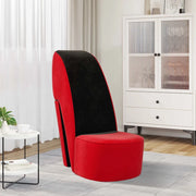 Poltrona a Forma di Scarpa con Tacco Alto in Velluto Rosso 248644