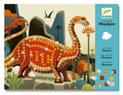 Mosaico Dinosauri, con quadratini di gommapiuma brillante,Djeco,Eta 5-8 anni