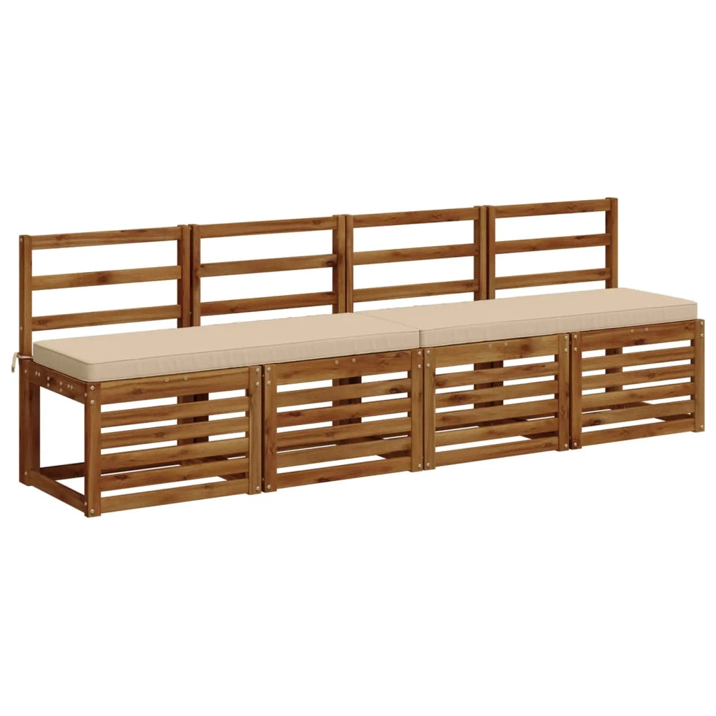 Cuscini per Panchina a 2 Pezzi VUGHT 2 pz 100% Poliestere Crema 951133