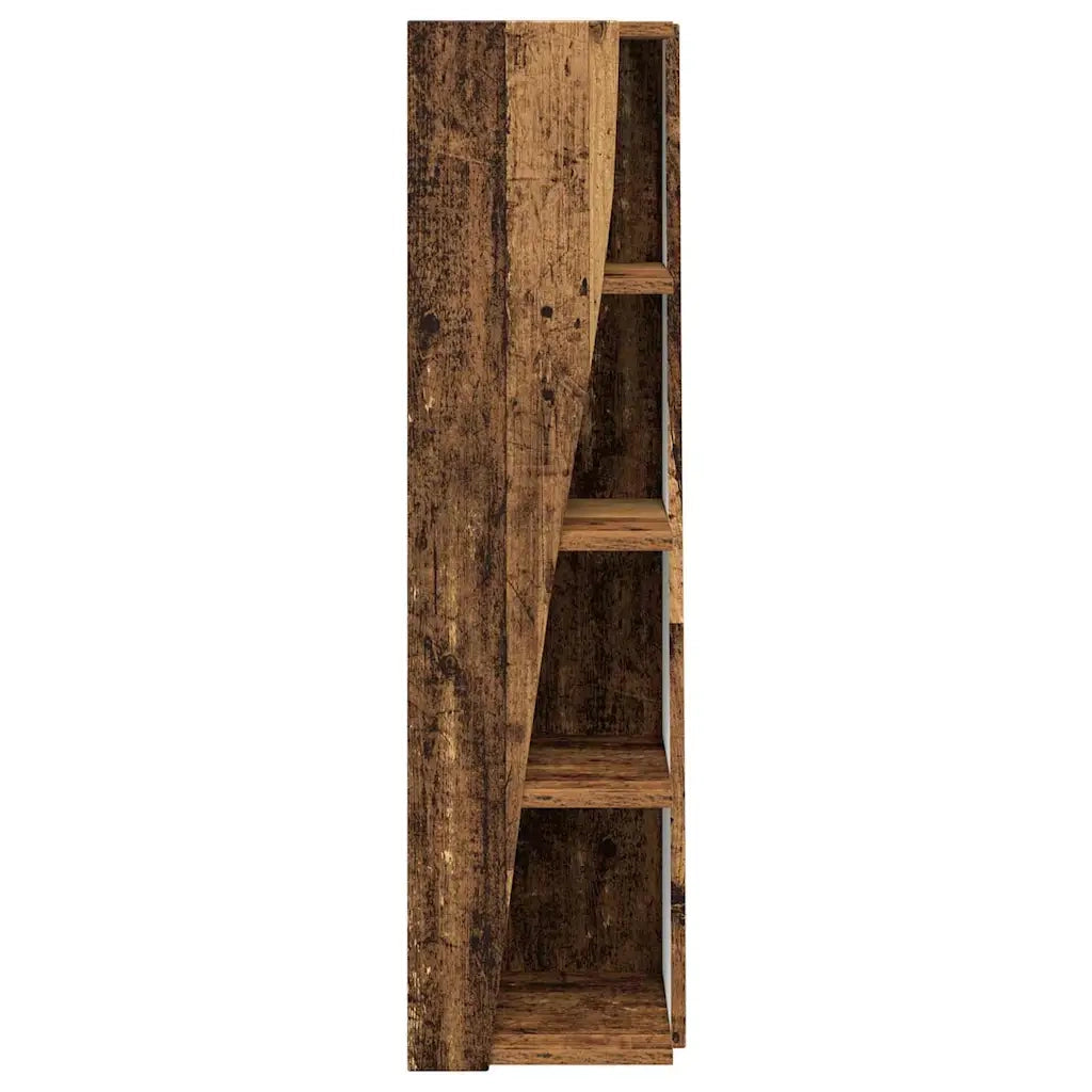 Mobile angolare Legno vecchio 27,5x27x102cm Legno multistrato 889853