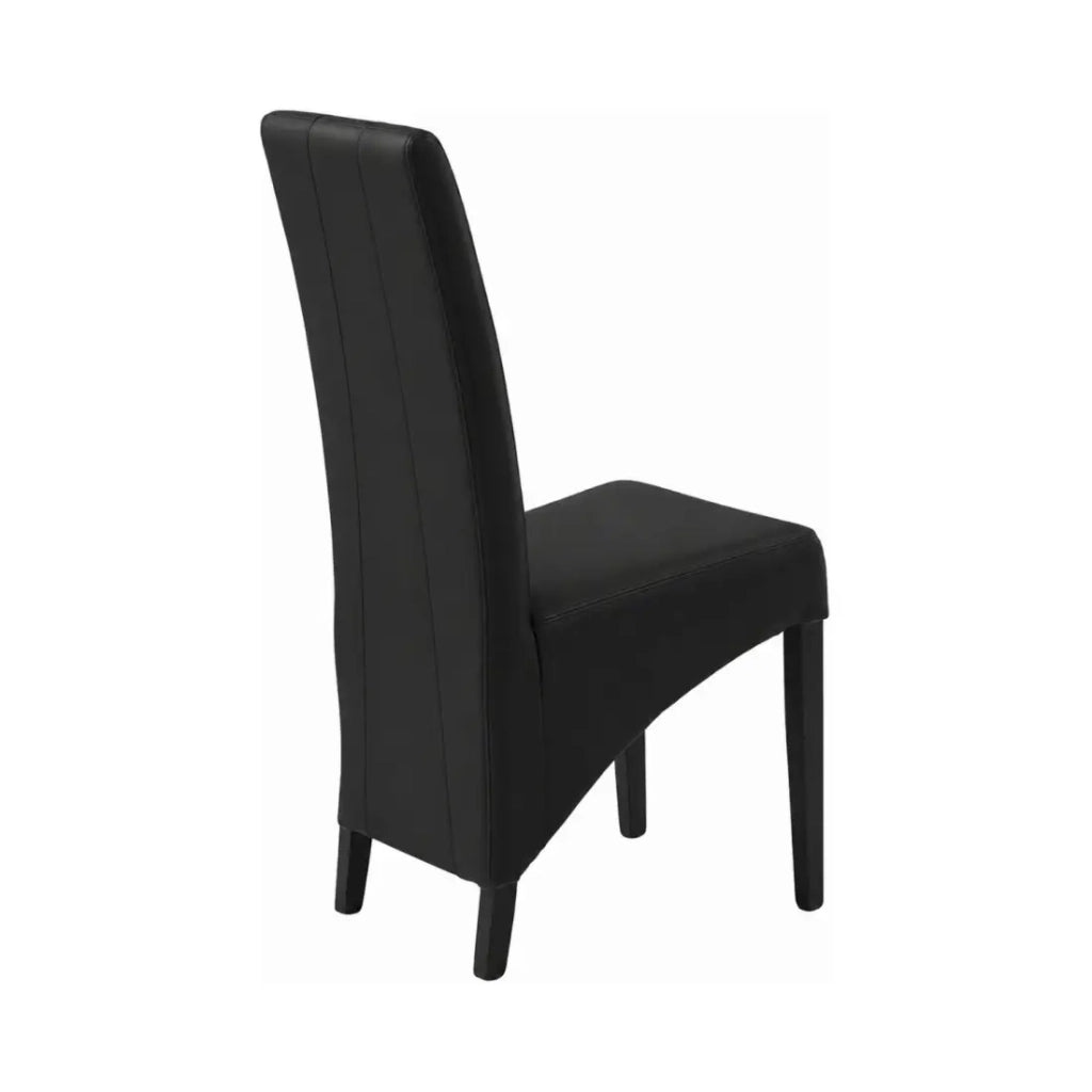 Set di 2 sedie BASIKA nere in similpelle – Stile vintage