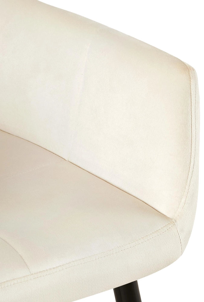 Sedia visitatore Emia Velluto,crema