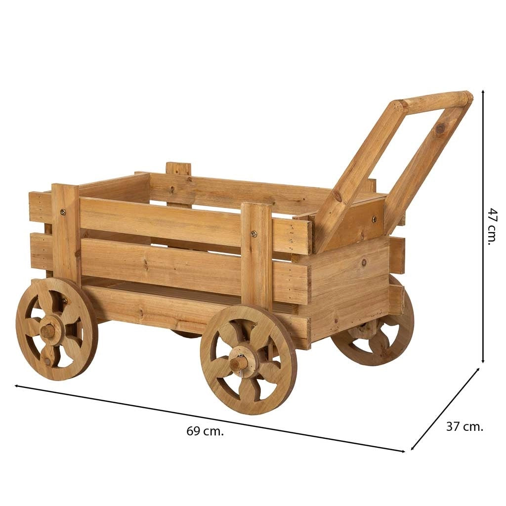 Portavaso in legno 69x37x47h cm