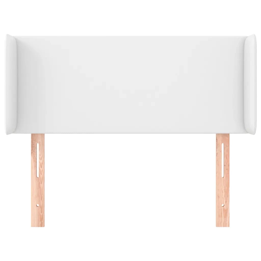 Testiera ad Orecchio Bianca 93x16x78/88 cm in Similpelle