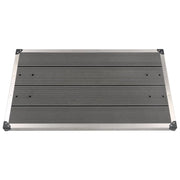 Piatto doccia da esterno piatto doccia da giardino piatto doccia da terrazza piscina acciaio inox WPC 110 x 62 cm grigio 02_0001983