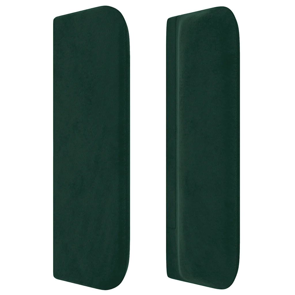 Testiera ad Orecchio Verde Scuro 103x16x78/88 cm in Velluto 3118673