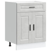 Mobile da cucina moderno con anta regolabile 60 x 46 x 81,5 cm ampio spazio contenitivo legno composito grigio cemento 02_0050276