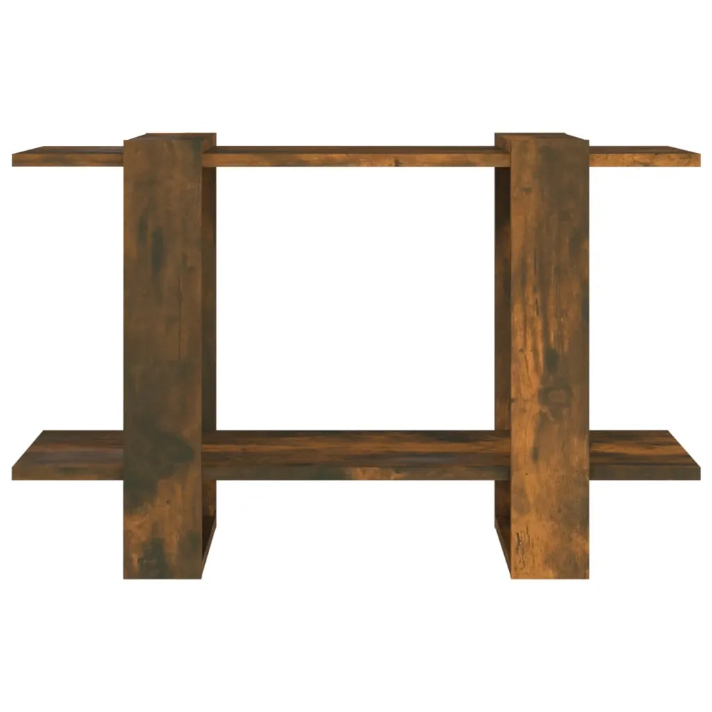 Libreria Divisorio-Scaffale per Libri-Mobile di Stoccaggio Rovere Fumo 80x30x51 cm