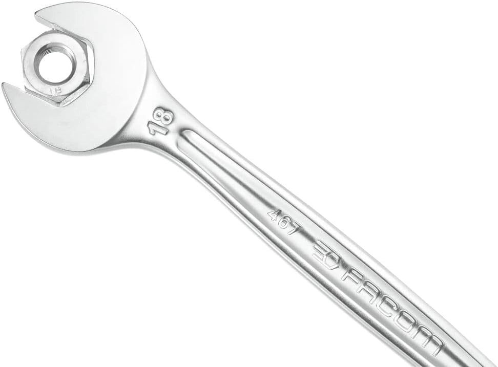 Chiave combinata combinata con cricchetto metrico 24 mm - 467B.24 - Ultra Grip antiscivolo - Meccanismo con cricchetto compatto reversibile tramite leva - Occhiello e forcella inclinati di 15°