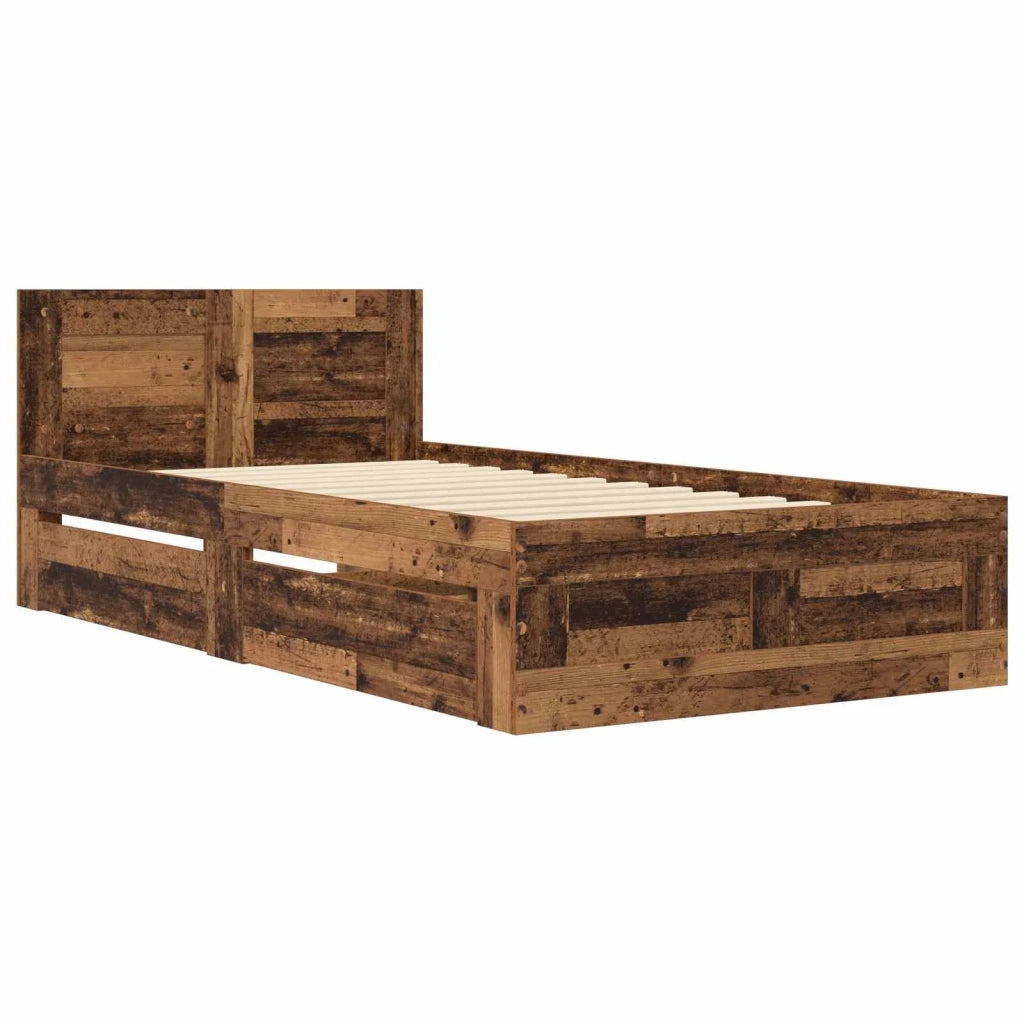 Struttura letto con testata Legno antico 80 x 200 cm 3429680