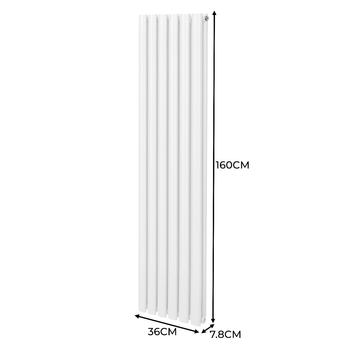 Radiatore a colonna ovale - 1600mm x 360mm - Bianco