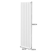 Radiatore a colonna ovale - 1600mm x 360mm - Bianco