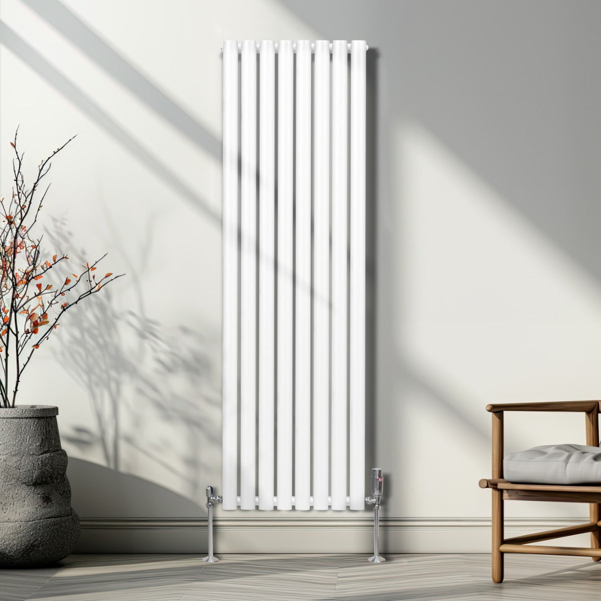 Radiatore a colonna ovale - 1600mm x 480mm - Bianco